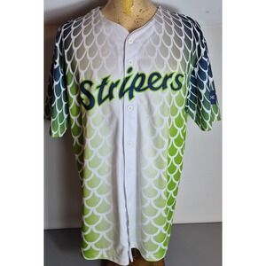 Gwinnett Stripers (Braves Farm Team) MiLB Fish Scales Promo Jersey Mens XL